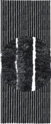 Produktbild von Insektenschutz-Vorhang Flauschvorhang Türvorhang 100x200cm Chenille Fliegenschutz schwarz