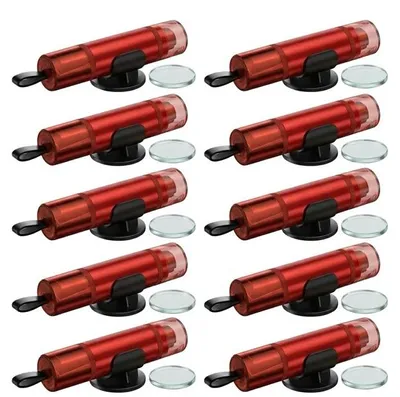Produktbild von 10 Stück Auto Sicherheitshammer Nothammer – Notfall Fensterbrecher & Gurtschneider – Upgraded Safehammer Set, rot