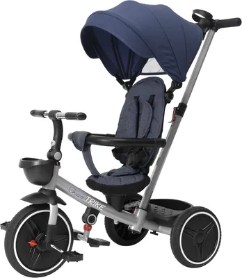 Obrázek produktu pro Chicco 4 in 1 Evolutive Smart Trike, Unisex, Napřímený, Děti, Nafukovací kola, Černá, Modrá, Šedá, Vpřed