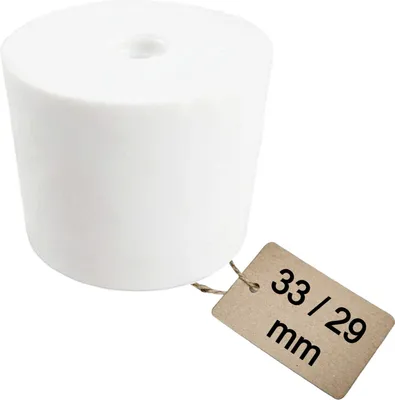 Produktbild von Gummistopfen | 33/29 mm | WEISS | Gummikorken Gärspund Gärverschluss Stopfen Gäraufsatz