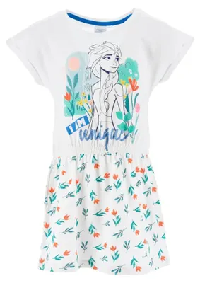Produktbild von Disney Die Eiskönigin Elsa Kinder Kleid Sommerkleid – Weiß / 128