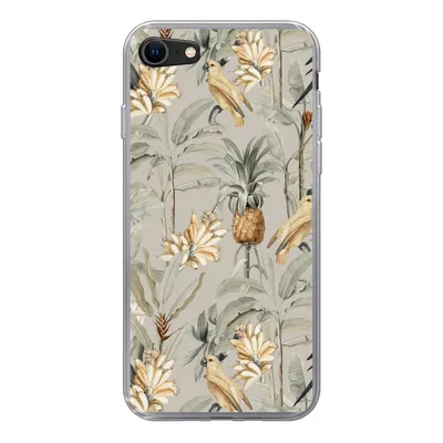 Produktbild von MuchoWow® Handyhülle Schutzhülle Hülle für iPhone 8 Blume - Ananas - Vogel Silikon Softcase Handy Hülle - Schutzhaube