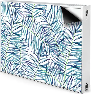 Produktbild von Magnet Radiator Magnet Mat Heizkörperverkleidung Heizkörper-Abdeckung Heizung 90x60 cm  - Exotische Blätter