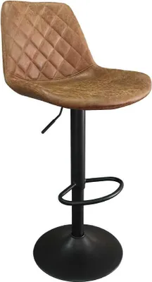 Produktbild von Barhocker Madeira, Cognac, Kunstleder, Metall, 49x110 cm