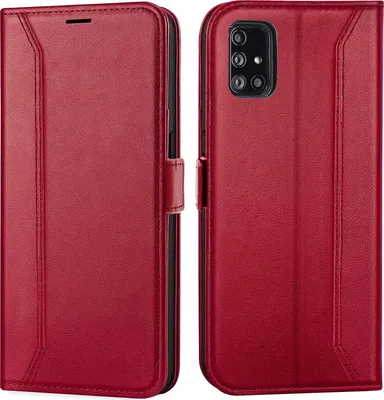 Immagine prodotto di Custodia per cellulare per Samsung Galaxy A51 cover flip case pieghevole cover protettiva, rosso
