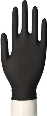 Produktbild von Medi Inn Handschuhe Latex Größe M schwarz 100 Stück 1er Pack