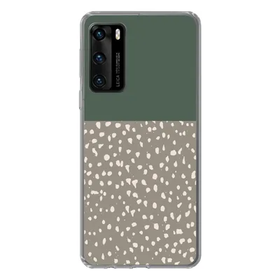 Produktbild von MuchoWow® Handyhülle Schutzhülle Hülle für Huawei P40 Polka dot - Grün - Muster Silikon Softcase Handy Hülle - Handytasche