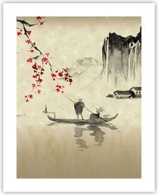 Produktbild von Poster - Poster ohne Rahmen - Blume Kirschen Japan - 40x50 cm - Wand Bild - Wanddeko - Wandbilder - Kunstposter - Wandposter - Bilder - Kunstdruck - Wanddekoration - Wandbild - P2XPA40x50-5020