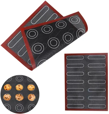 Silikonbackmatte - Antihaftbeschichtung - Multifunktionale Backmatte - 300 mm x 400 mm - Geeignet für Kekse und Brot