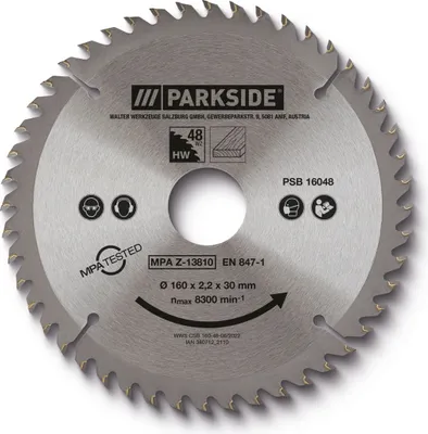 Produktbild von PARKSIDE® Sägeblätter für Handkreissägen (160 mm 48 Zähne)