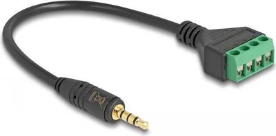 Image de DELOCK Klinkenstecker 3,5mm 4Pin <Terminalblock Adapter 20cm