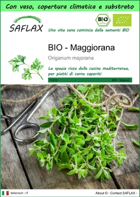 Immagine prodotto di SAFLAX Garden to go -- Maggiorana - 700 semi - Origanum
