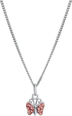 Produktbild von Zeeme for Kids Halskette 925 Sterling Silber Kristall pink
