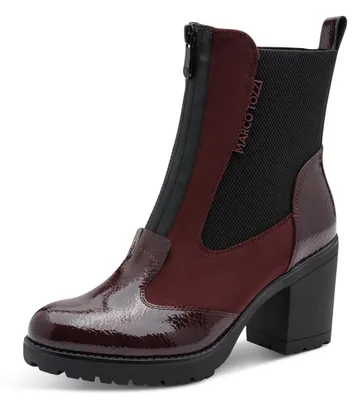 Immagine prodotto di Stivali Chelsea da donna Marco Tozzi, con zip, colore rosso (bordeaux), taglia 42 EU
