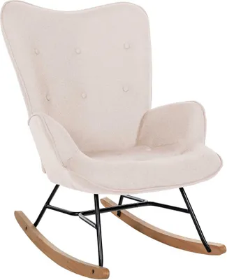 Produktbild von CLP Schaukelstuhl Sanka Stoff creme
