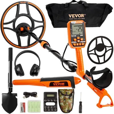 Obrázok produktu pre VEVOR profesionálny detektor kovov 7 režimov detektor kovov 30cm hľadacia cievka IP68 hĺbka potápania do 3 m detektor zlata s nastaviteľnou rukoväťou detektor zlata vrátane Bluetooth slúchadiel presný lokátor