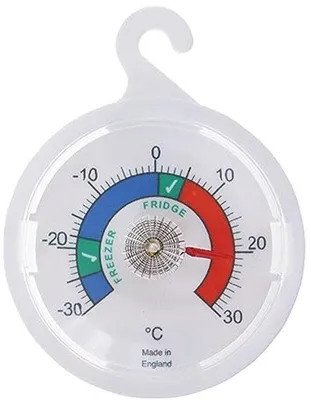 Produktbild von Famanu Thermometer für Gefrierschrank und Kühlschrank mit Farbcodezonen - 65 mm