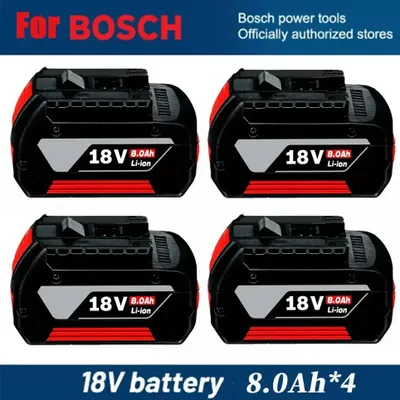 Obrázok produktu pre Náhradná batéria 18 V – lítium-iónový akumulátor – 8,0 Ah / 8000 mAh – pre akumulátorové náradie – články 18650 – sada 4 ks
