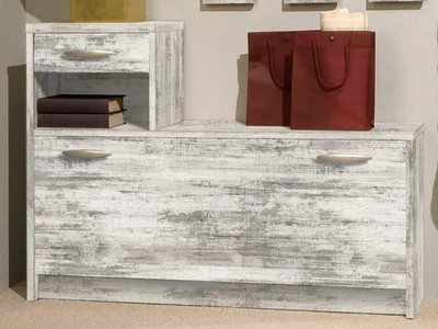 Produktbild von Garderoben-Set >Selene< in Eiche-Antik - 100x190x25cm (BxHxT)