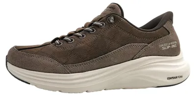 Image de Skechers Contour Foam - Chaussons d'intérieur pour femmes, couleur marron