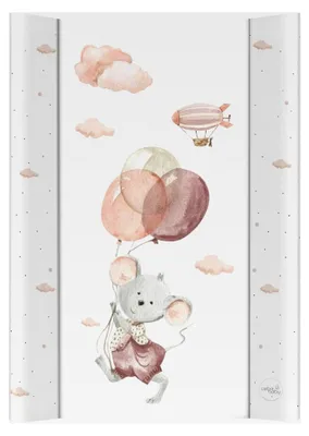 Produktbild von Wickelauflage - 2 Keil Wickelmulde für Babybett 70x50 cm - Wickeltischauflage mit ® Standard 100 - EU - Wasserdicht und abwaschbar - Maus