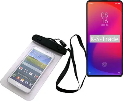 Produktbild von K-S-Trade Schutz Hülle Handy Hülle Kompatibel mit Xiaomi Redmi 7 Beach Bag wasserdicht 16cm x 10cm Schutzhülle Staub Sand Flachwasser Beachbag Case
