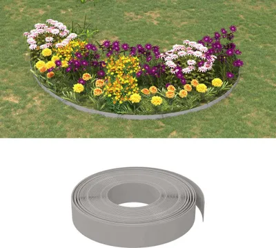 Produktbild von "2026 Promotion" Rasenkanten 5 Stk. - Hohe Qualität - Grau 10 m 10 cm Polyethylen - Beeteinfassungen CC9236