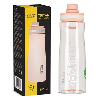 Produktbild von 4FIZJO 850 ml Sportflasche, Tritan, Wasserflasche, BPA-frei, auslaufsicher, Trinkaufsatz, rosa