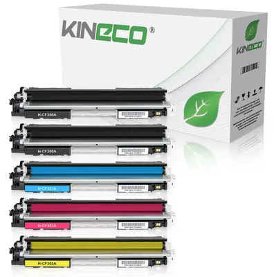 Immagine prodotto di Toner Kineco 5 compatibile con HP CF350A CF351A CF352A CF353A Color LaserJet Pro MFP M176n, M177fw, serie M170 - Nero: resa di 1.300 pagine, Colore: resa di 1.000 pagine