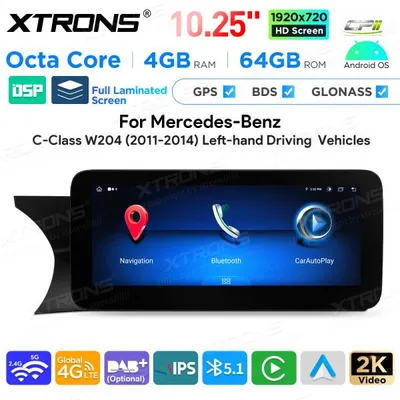 Image de Autoradio Android Xtrons QAMS1445M12C45L pour Mercedes-Benz Classe C (W204) avec GPS