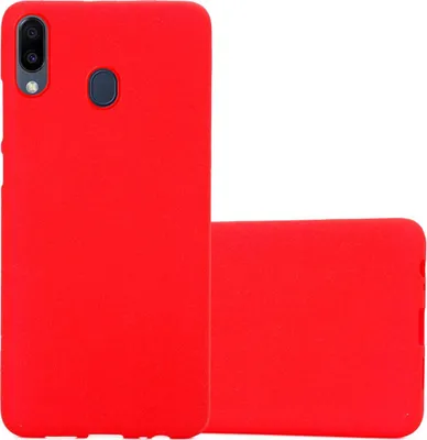 Produktbild von Cadorabo Schutzhülle für Samsung Galaxy M20 Hülle in Rot Handyhülle TPU Etui Cover Case