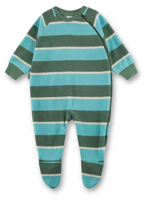 Produktbild von Sanetta Baby-Strampler grün Ringel aus Frottee 62