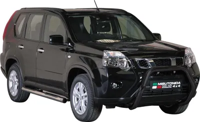 Zdjęcie produktu dla Listwa ochronna przedniego zderzaka do Nissan X-Trail 2011-2014 ø76mm stalowa czarna