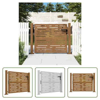 Produktbild von The Living Store Gartentor 105x105 cm Cortenstahl Quadratisches Design