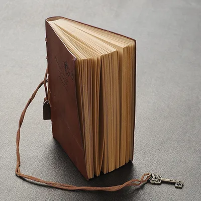 Produktbild von Vintage Style Key Decor Faux Leder Cover leer Diary Journal Agenda Notebook