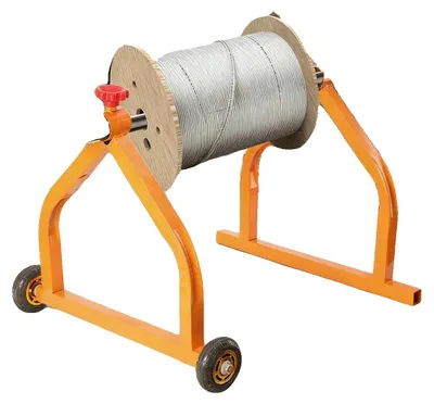 Obrázok produktu pre Regál na cievky, vyrobený z ocele, rozmery 54 x 50 x 45 cm, určený pre cievky s priemerom až 71 cm, nosnosť 100 kg, hmotnosť 5,5 kg