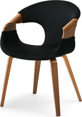 Image de Chaise de salle à manger DARLENIS - noyer / noir