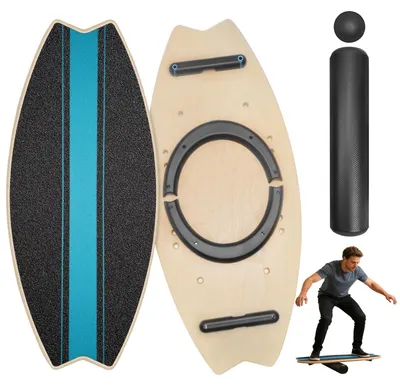 Image de Omgoods - Planche d'équilibre en bois avec 12 modes d'entraînement