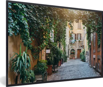 Produktbild von MuchoWow® MuchoWow® Gerahmtes Poster Italien - Straße - Schleicher 90x60 cm - Poster mit zchwarzem Bilderrahmen - Fotorahmen - Foto-Plakat