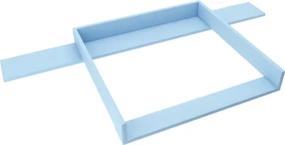 Produktbild von regalik Wickelaufsatz mit Platte für Hemnes von IKEA, Wickeltischaufsatz für 50x160 cm Kommoden, Abnehmbar Wickelkommode aufsatz, Gerade Frontplatten, Blau