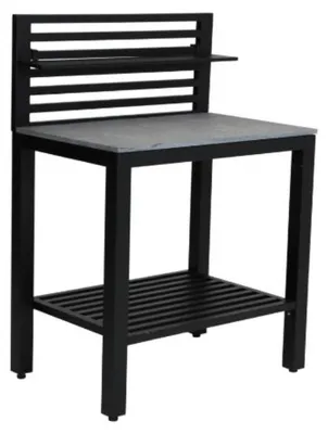 Produktbild von Outdoorküche Bellac 90 x 127 x 60 cm Aluminium Granit Schwarz Grau