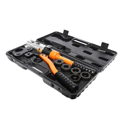 Zdjęcie produktu dla Profesjonalne szczypce do zaciskania, zestaw narzędzi do pras hydraulicznych, hydrauliczne narzędzie do zaciskania, pomarańczowe
