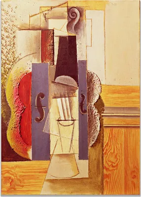 Produktbild von TPFLiving Kunstdruck LW-548 (OHNE RAHMEN) Poster - Leinwand - Wandbild - Hochauflösender Giclée-Druck, langlebig und hochwertig - Picasso - Abstrakte Formen - Größe: 90x130cm