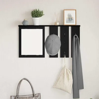 Produktbild von Wandmontierter Kleiderständer Schwarze Eiche 85 x 10 x 45 cm