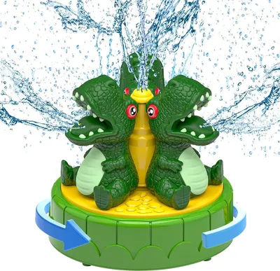 Produktbild von Wasserspielzeug Kinder,Drehendes Sprinklerspielzeug-Dinosaurier für Kinder360°Hohe Reichweite Wassersprinkler,Sicher und Langlebig