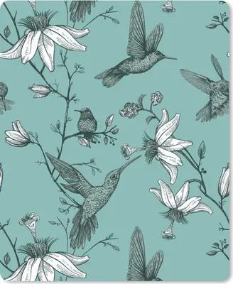 Produktbild von MuchoWow® Mauspad Mousepad Muster - Vogel - Blume 30x40 cm - Mousepads - Maus Mat - Pad - Mausunterlage - Mausmatten