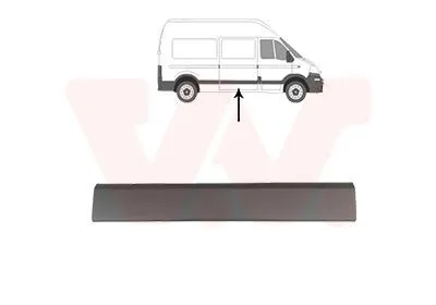Produktbild von VAN WEZEL Seitenschutzleiste rechts seitlicher Einbau 4388424 für RENAULT MASTER III Kasten (FV) MASTER III Bus (JV) für OPEL Movano B Kastenwagen