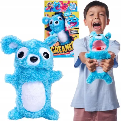 Obrázok produktu pre Interaktívna plyšová hračka Screamerz, medvedík, modrá, 30 cm, Simba