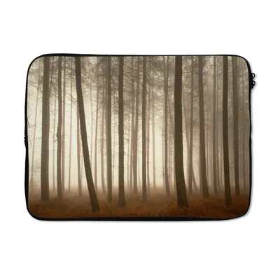 Produktbild von MuchoWow® Laptop Hülle 13 Zoll Wald - Nebel - Baum Laptoptasche - Laptophülle - Sleeve - Rundumschutz