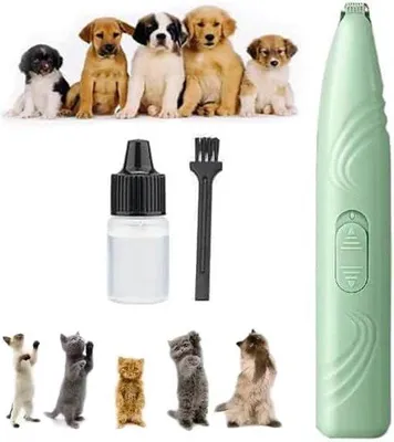 Image de Tondeuse électrique pour animaux, silencieuse, pour chiens, chats, pattes, oreilles, visage